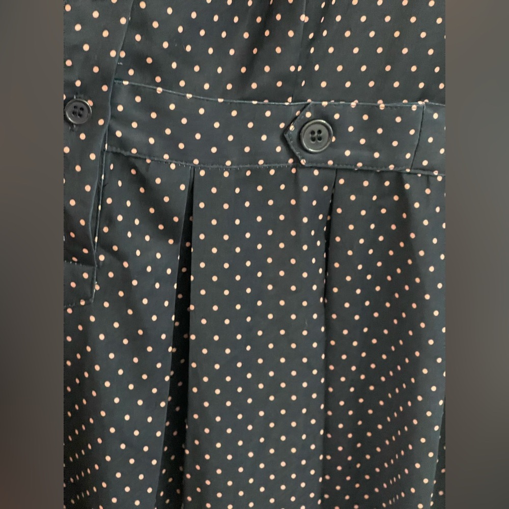 Eloquii Navy Polka Dot Long Sleeve Dress Tie Accents Classy Size 16 - Picture 9 of 15